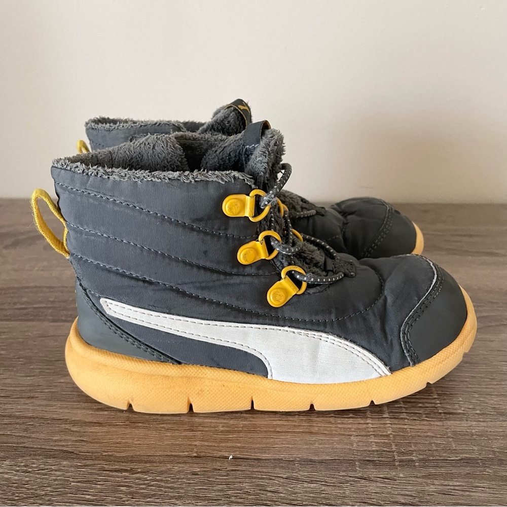 Puma Kids' Bao 3 Ankle Boot Gray Orange - Toddler 10c